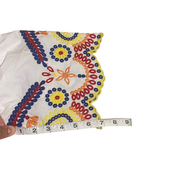 Romeo + Juliet Mexican Embroidered Off‎ the Shoulder Top Size L Boho Cottagecore - Picture 13 of 14